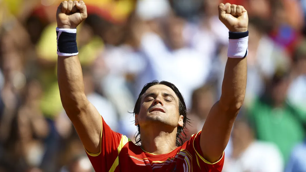David Ferrer slaví vítězství