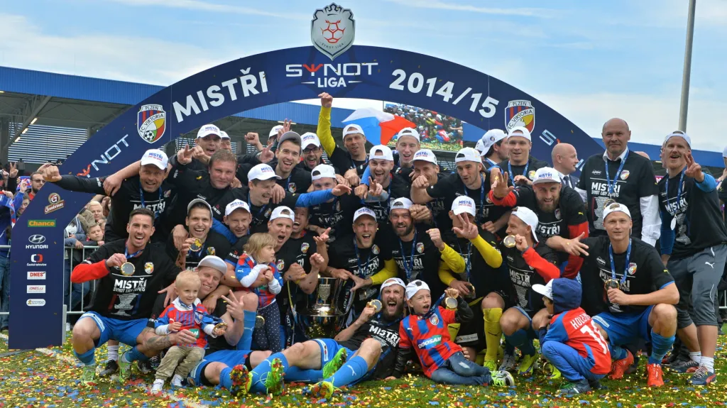Viktora Plzeň jako mistři Synot ligy
