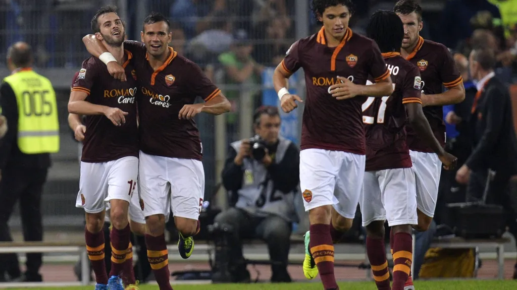 Slavící hráči AS Řím