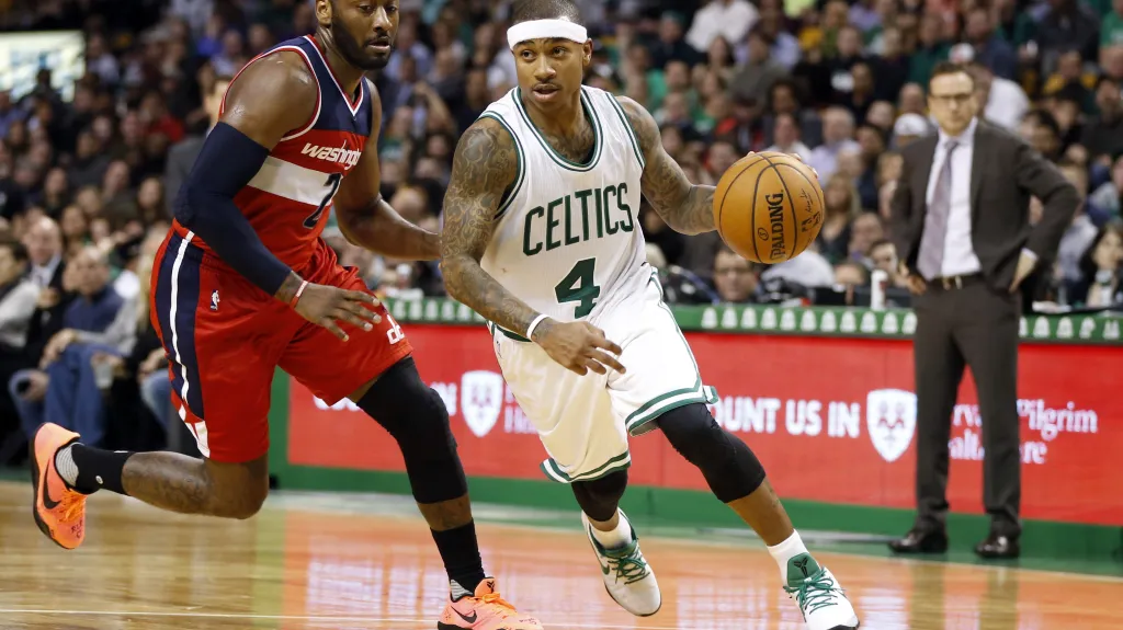 Isaiah Thomas z Bostonu Celtics v akci