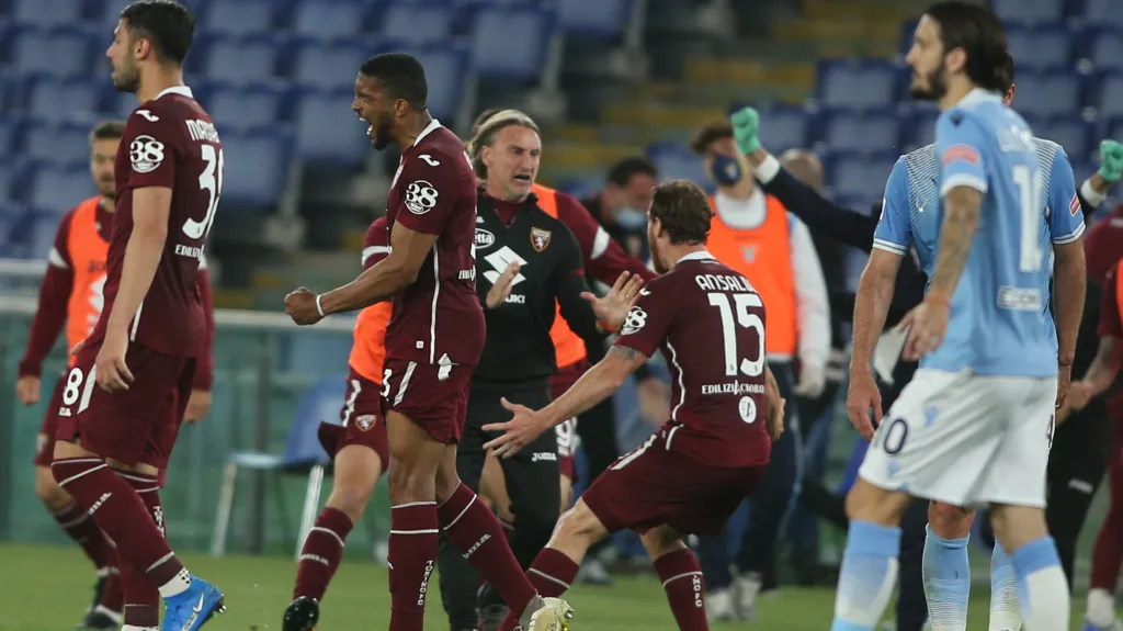 Radost Turína po vítězství nad Laziem