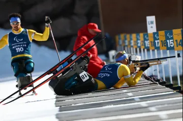 Trénink parabiatlonistů