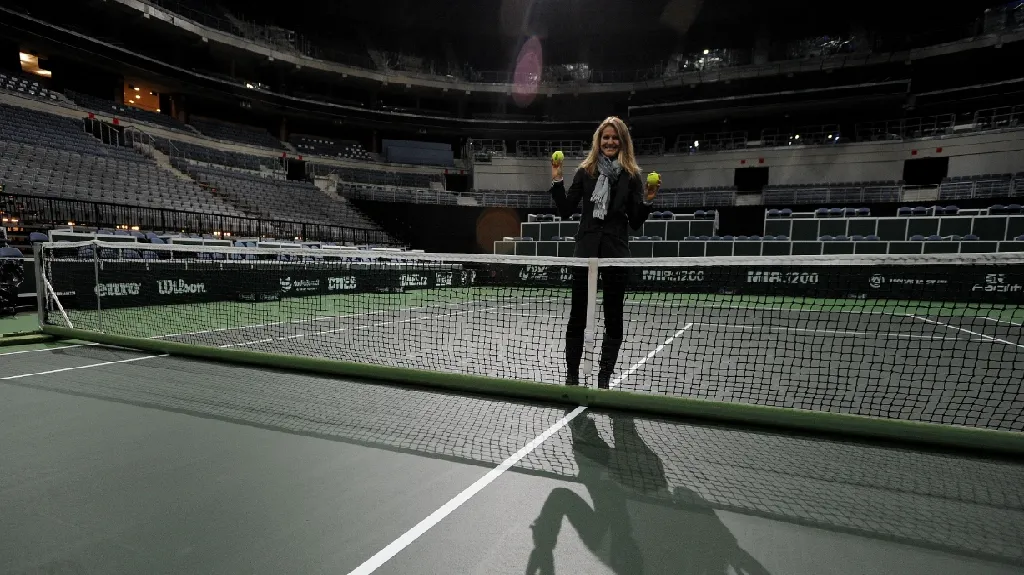 Lucie Šafářová v hale pražské O2 areny