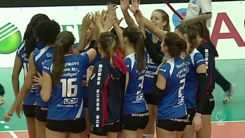 Závěr utkání Prostějov - Stuttgart