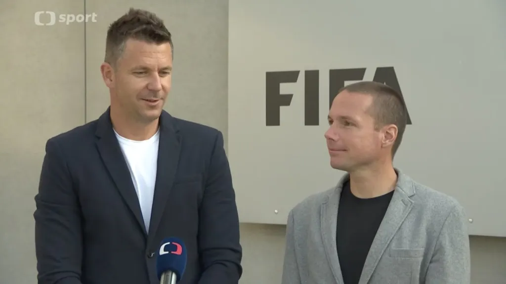 Trenéři reprezentace David Holoubek a Jiří Žilák