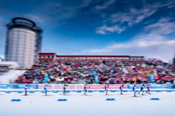 Závod štafet smíšených dvojic na mistrovství světa v Östersundu