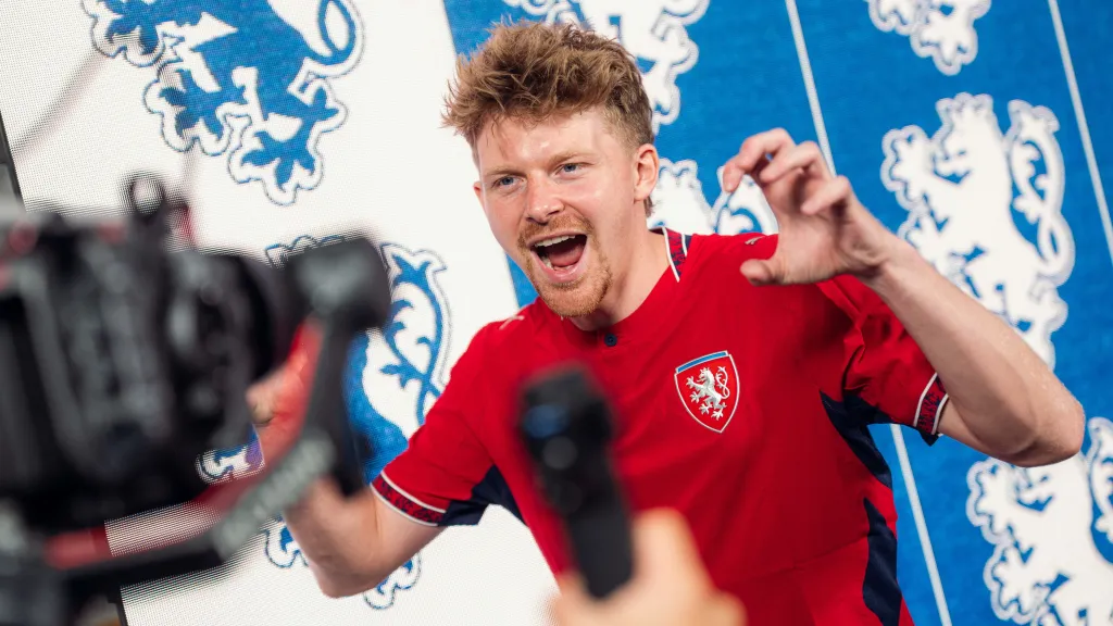 Pavel Šulc při focení v reprezentaci