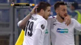 Gól v utkání AS Řím - Plzeň: Zeman - 1:1 (18. min.)