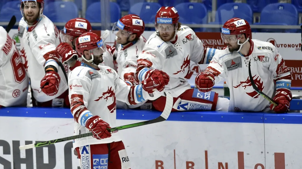 Radost hokejistů Třince