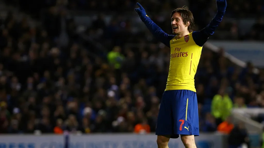 Slavící Tomáš Rosický