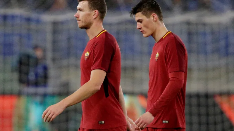 Zklamaní Edin Džeko a Patrik Schick