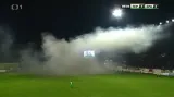 Utkání Sparty s Teplicemi narušovaly výtržnosti diváků
