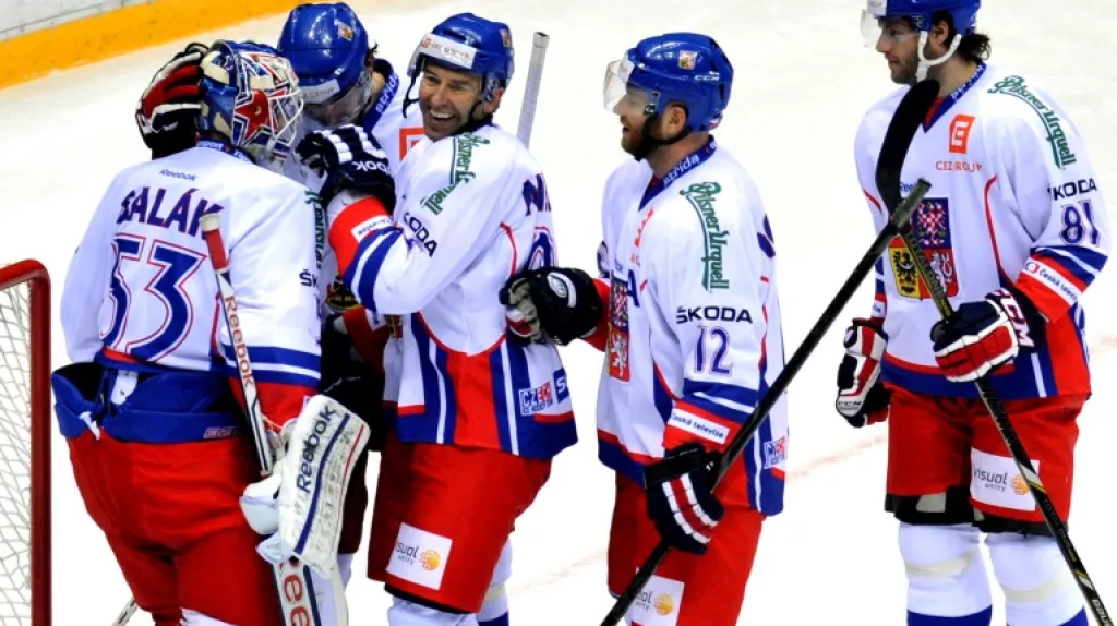 Radost českých hokejistů