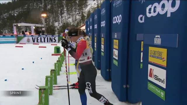 Čtvrtfinále sprintu klasicky s Terezou Beranovou na SP v Ruce