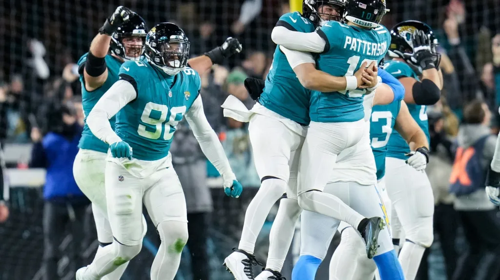 Radost hráčů Jacksonville Jaguars