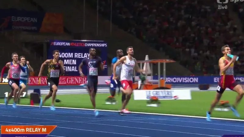 Finále české štafety mužů v běhu na 4x400 metrů s ohlasy