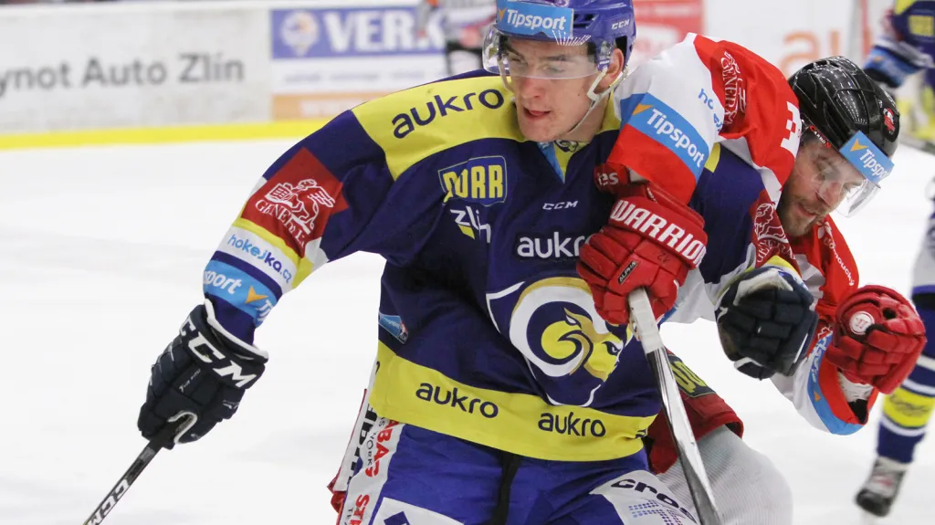 David Šťastný v utkání s Olomoucí