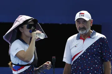 Marie Horáčková se svým trenérem