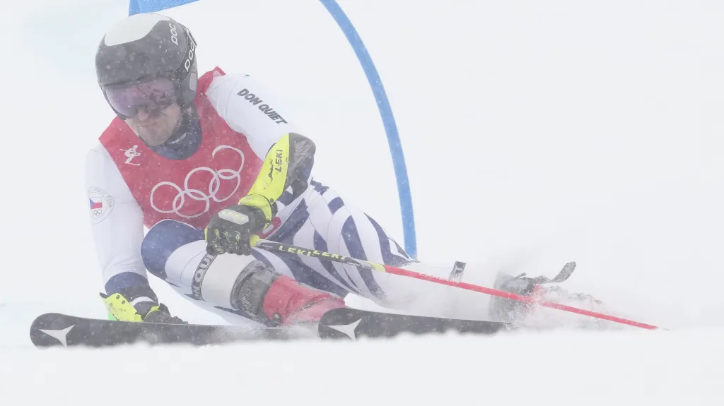 Kryštof Krýzl během olympijského obřího slalomu