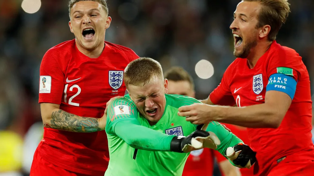 Radost fotbalistů Anglie