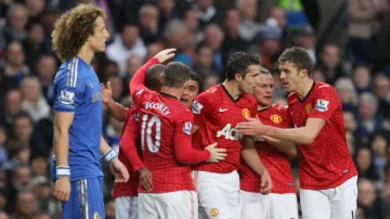 Slavící hráči Manchesteru United