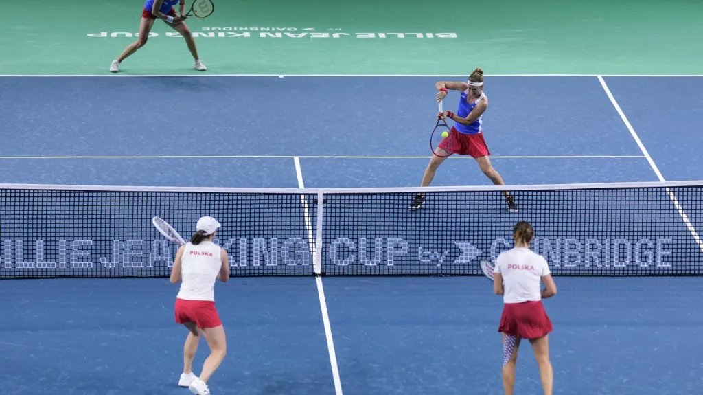 Čtyřhra Bouzková, Siniaková – Kawová, Šwiateková