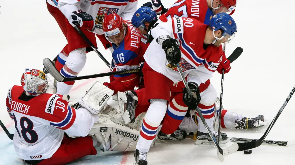 Dominik Furch v zápase s Ruskem