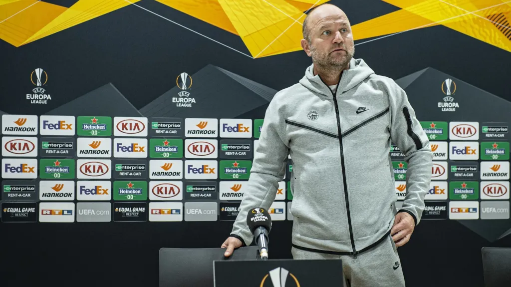 Trenér Liberce Pavel Hoftych na tiskové konferenci