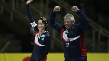 Martina Sáblíková a Petr Novák