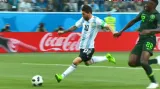 Gól v utkání Nigérie - Argentina: Messi - 0:1 (14. min.)