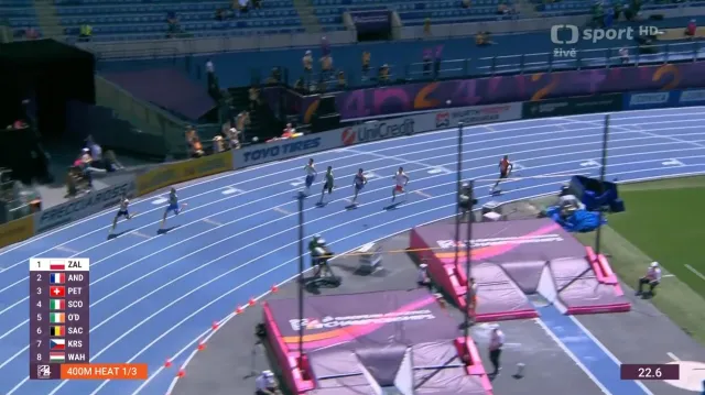 Rozběh na 400m s ohlasem Matěje Krska