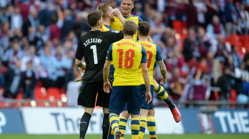 Radost hráčů Arsenalu