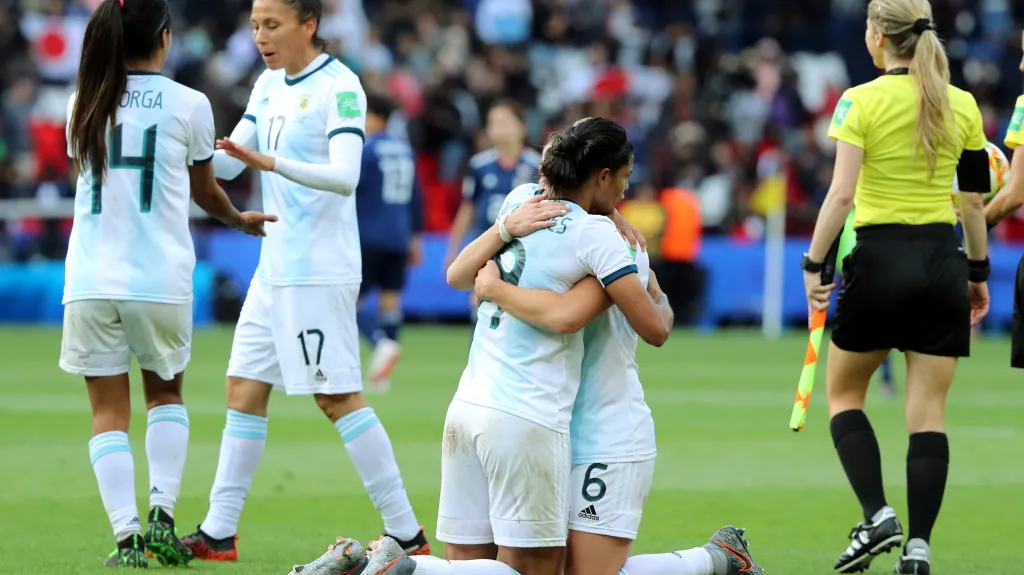 Radost fotbalistek Argentiny