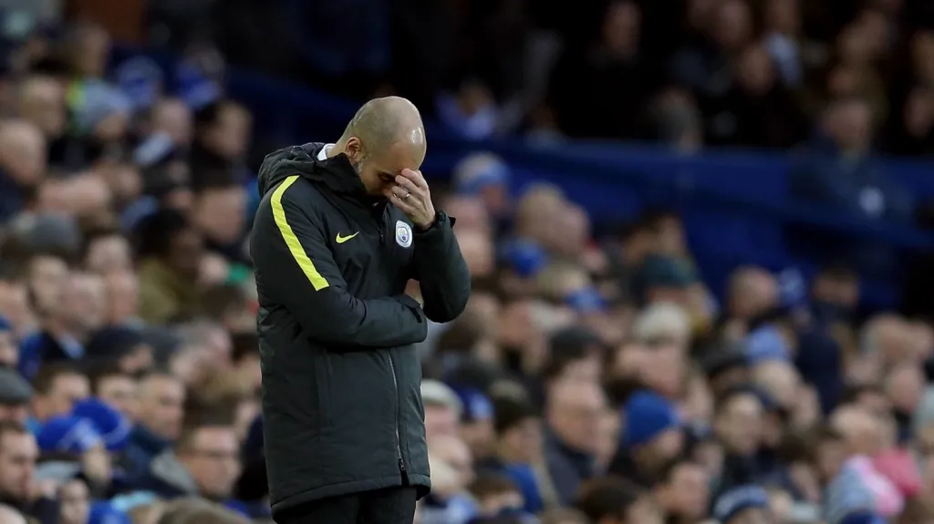 Smutný Pep Guardiola