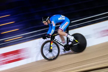 Tomáš Bábek při keirinu na MS