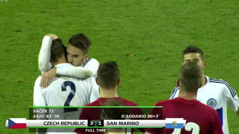 Sestřih utkání Česko U21 - San Marino U21