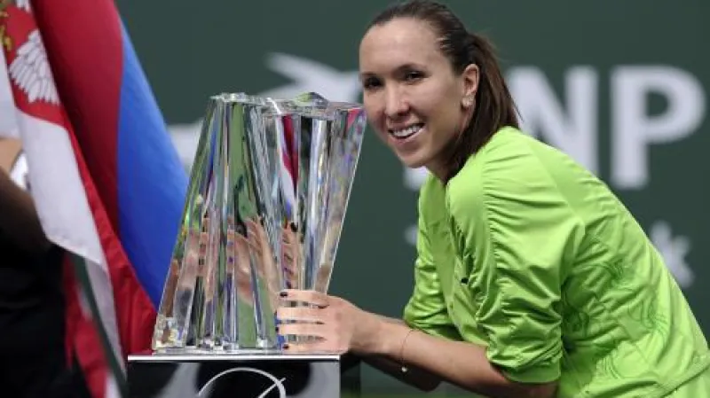 Tenistka Jelena Jankovičová po triumfu na turnaji série Masters v Indian Wells