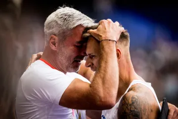 Radek Juška s trenérem Josefem Karasem