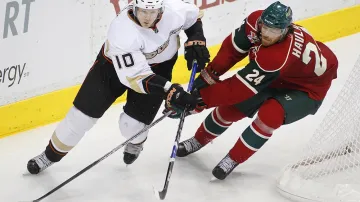 Martin Havlát v utkání s Anaheimem