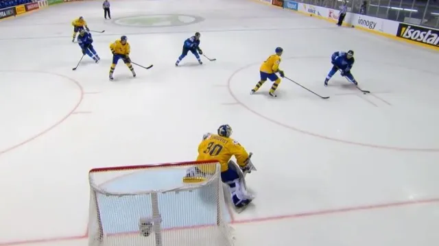 Gól v utkání Finsko – Švédsko: Manninen – 5:4 PP (62. min.)