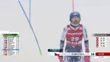 Jízda Martiny Dubovské v prvním kole slalomu SP v Aare
