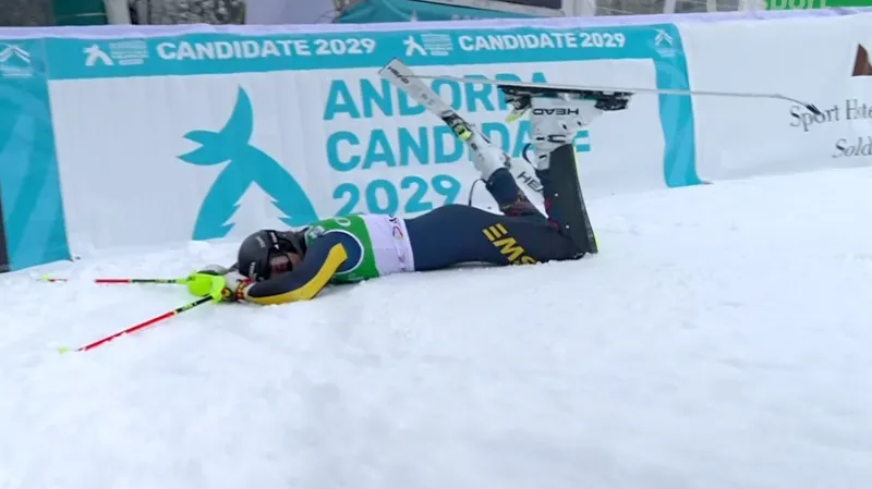 Závěr 2. kola slalomu SP v Soldeu s vítěznou Larssonovou