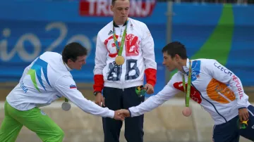 Gratulace na stupních vítězů