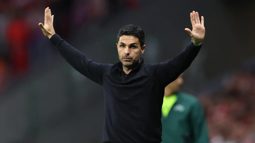 Trenér fotbalistů Arsenalu Mikel Arteta