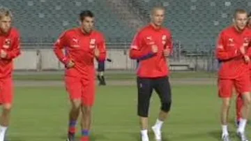 Trénink české fotbalové reprezentace