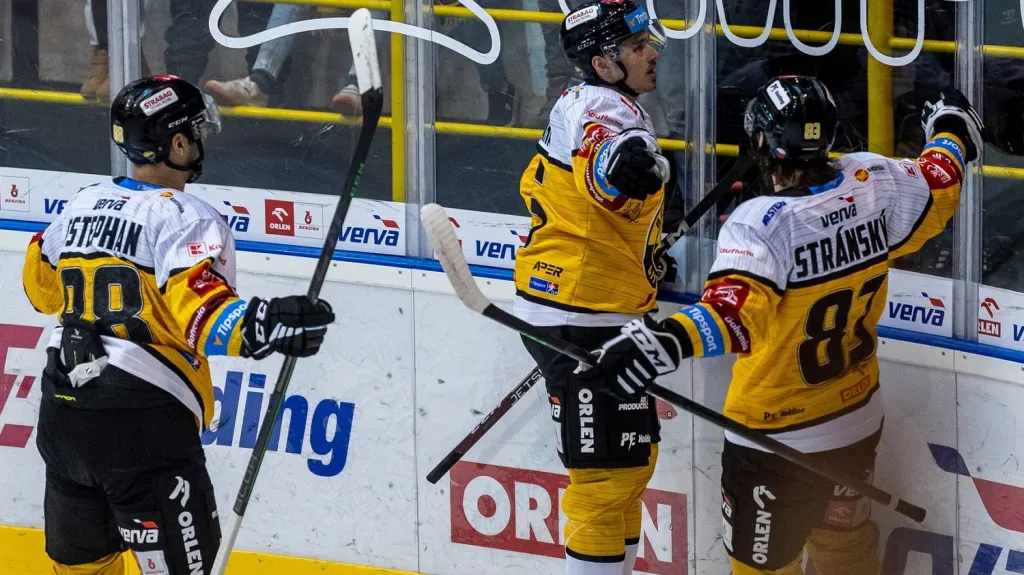 Radost hokejistů Litvínova