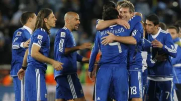 Radost argentinských fotbalistů