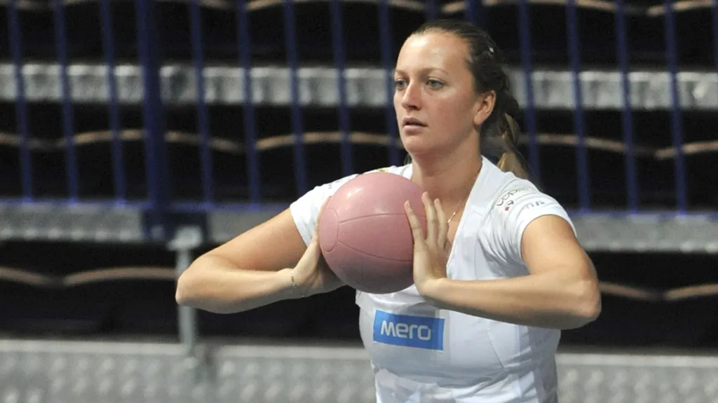 Petra Kvitová při tréninku