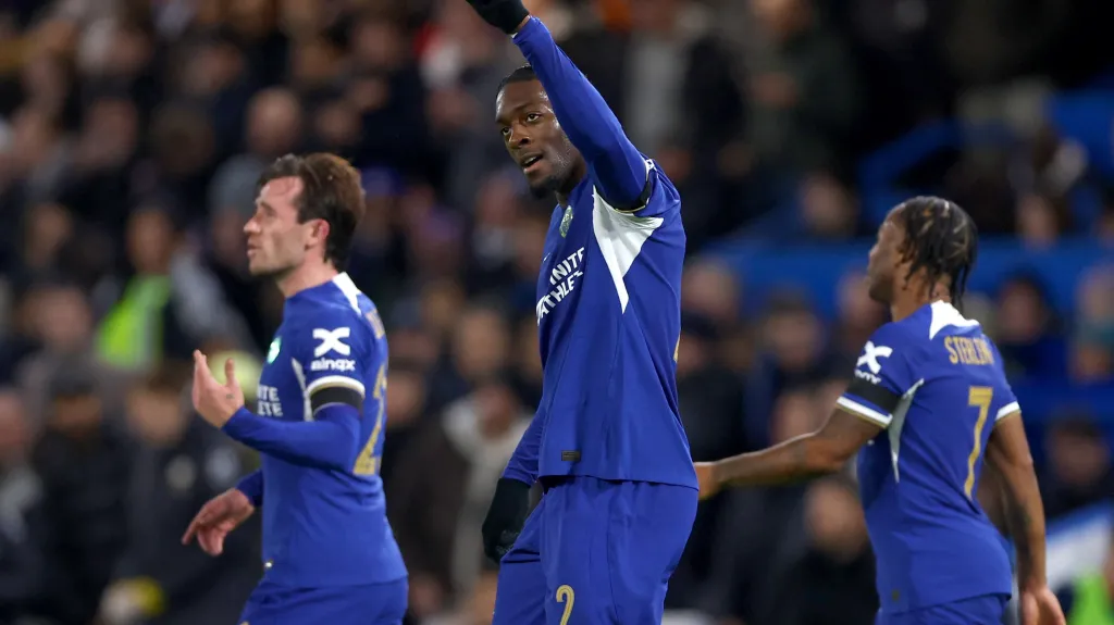 Axel Disasi z Chelsea se raduje z branky