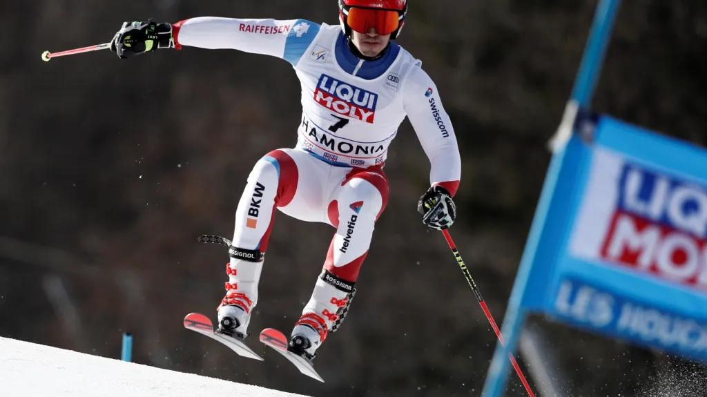 Švýcar Loic Meillard na SP v Chamonix